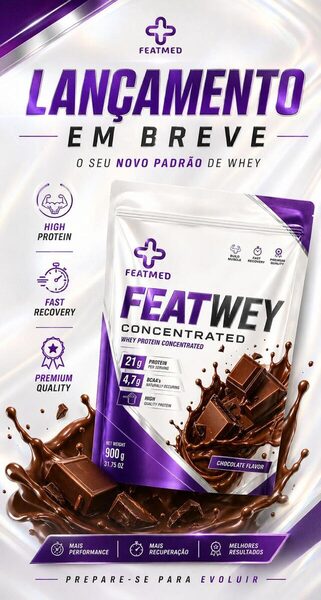 FeatWey Concentrated Whey Protein Chocolate 900g