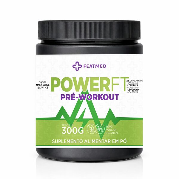PowerFT Pré-Workout Maçã Verde e Kiwi Ice 300g